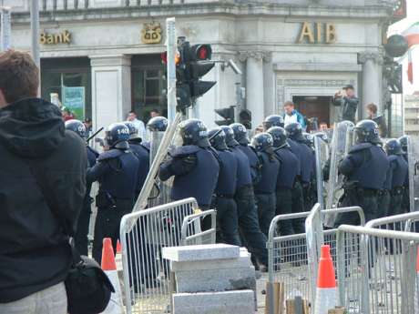 Heavy Fighting Breaks Out as Crowd Resist Riot Police Advances