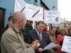 FF TD Tom McEllistrim with KPSWA protesters FF TD Tom McEllistrim with KPSWA protesters