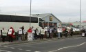 Protest against hare coursing at Edenderry, County Offaly Protest against hare coursing at Edenderry, County Offaly