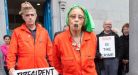 Margaretta D'Arcy and Nial Farrel outside Ennis Court  Margaretta D'Arcy and Nial Farrel outside Ennis Court