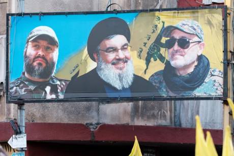 Click on image to see full-sized version A portrait of Hizballah leader Hassan Nasrallah seen in Beirut on 21 September. The leader of the Lebanese resistance group was assassinated by Israel in a massive airstrike on Beirut’s southern suburb on Friday, 27 September